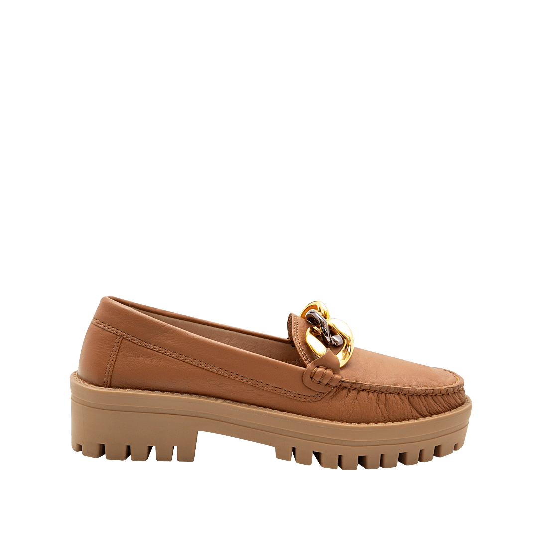 Honey-colored leather moccasin – BorderlessBridge.LLC